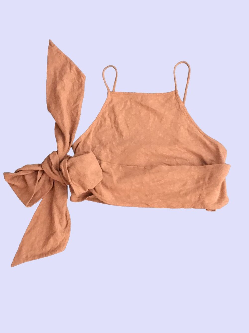 Free People Beach Tank Spaghetti Straps w/Wrap-Waistband/Scarf/Drape L Tan